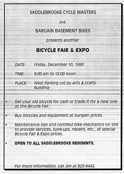 Event - Dec 10, 1993 - Bicycle Fair and Expo